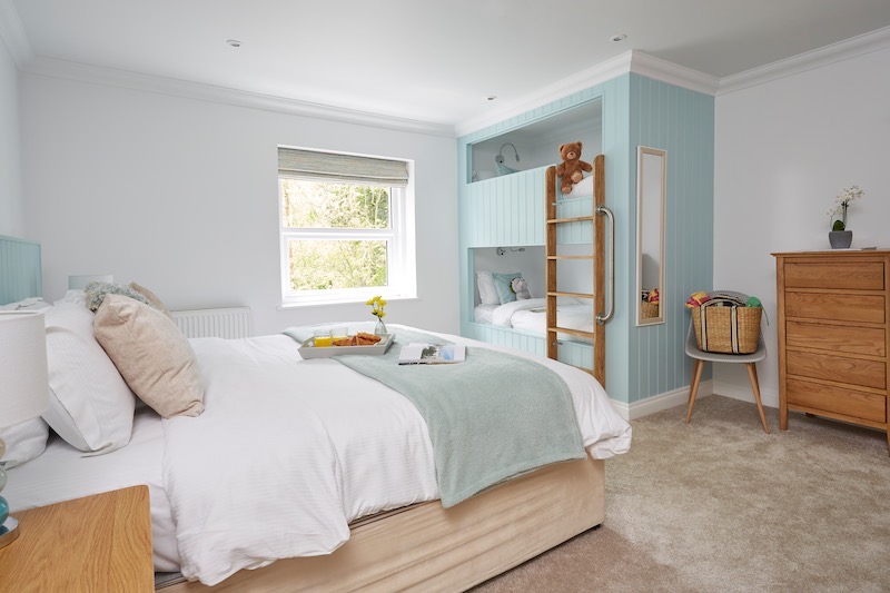 Cromwell Apartment Master Bedroom with Built-in Bunk Beds, Shanklin Villa, Isle of Wight