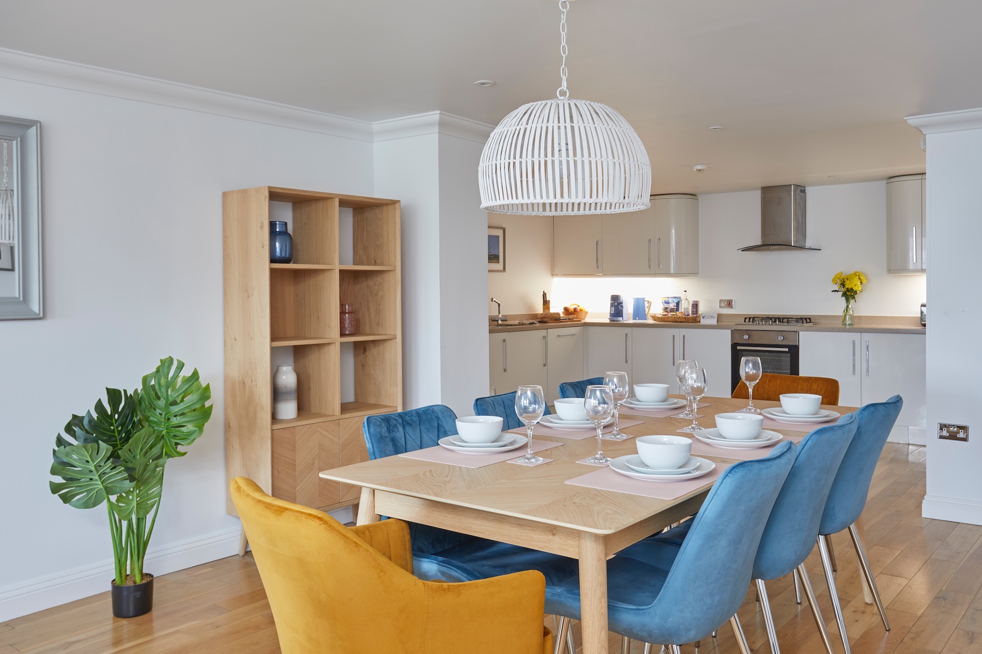 Dining Room and Kitchen, Mountbatten Garden Apartment, Shanklin Villa Aparthotel, Isle of Wight 2