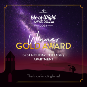 Isle of Wight Awards 2024 Gold Award winner, Best Holiday Cottage/Apartment